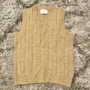 Vintage Jantzen Cable Knit Wool Blend Sweater Vest - Made in The USA - Medium